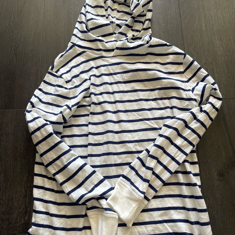 Crewcuts Navy and White Striped Top